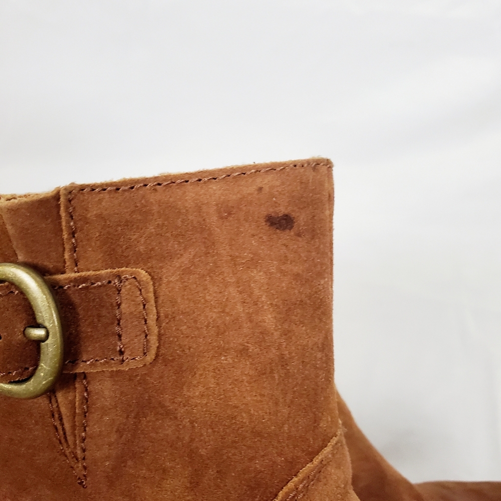 Born Eila Brown Suede Boot Buckle Detail - Picture 11 of 11